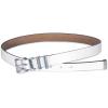 imageMichael Kors Womens 1 Inch Leather Belt with 3 Keepers Stylish Fashion Accessory for Everyday WearOptic White