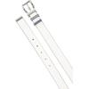 imageMichael Kors Womens 1 Inch Leather Belt with 3 Keepers Stylish Fashion Accessory for Everyday WearOptic White