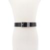 imageMichael Kors Womens 15 Inch Leather Reversible Belt Stylish Fashion Accessory for Everyday WearBlackSilver