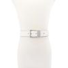 imageMichael Kors Womens 15 Inch Leather Reversible Belt Stylish Fashion Accessory for Everyday WearOptic White