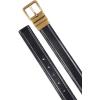 imageMichael Kors Womens 15 Inch Reversible Belt with Flattened Edge Stylish Fashion AccessoryBlackAntique Gold