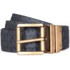 imageMichael Kors Womens 15 Inch Reversible Belt with Flattened Edge Stylish Fashion AccessoryBlackAntique Gold