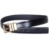 imageMichael Kors Womens 15 Inch Reversible Belt with Flattened Edge Stylish Fashion AccessoryBlackAntique Gold