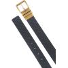 imageMichael Kors Womens 15 Inch Reversible Belt with Flattened Edge Stylish Fashion AccessoryBlackAntique Gold