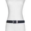 imageMichael Kors Womens 15 Inch Reversible Belt with Flattened Edge Stylish Fashion AccessoryDark Chambray