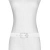 imageMichael Kors Womens 15 Inch Reversible Belt with Flattened Edge Stylish Fashion AccessoryOptic White