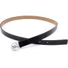 imageMichael Kors Womens 75 Inch Logo Skinny Belt Stylish Fashion Accessory for Everyday WearBlackSilver