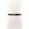 imageMichael Kors Womens 75 Inch Logo Skinny Belt Stylish Fashion Accessory for Everyday WearBlackSilver