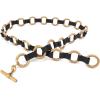 imageMichael Kors Womens Multi Ring Belt Stylish ampamp Versatile Fashion Accessory for Everyday WearBlackAntique Gold