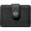 imageMichael Kors MK Charm Small Tab Compact Pocket WalletBlack