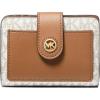 imageMichael Kors MK Charm Small Tab Compact Pocket WalletVanillaAcorn
