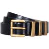 imageMichael Kors Womens 1 Inch Leather Belt with 3 Keepers Stylish Fashion Accessory for Everyday WearBlackGold