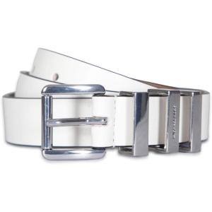 imageMichael Kors Womens 1 Inch Leather Belt with 3 Keepers Stylish Fashion Accessory for Everyday WearOptic White