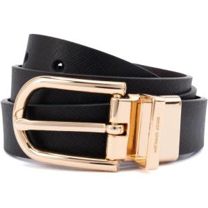 imageMichael Kors Womens 1 Inch Reversible to Saffiano Leather BeltBlackNavy
