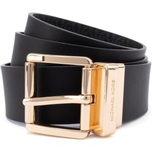 imageMichael Kors Womens 15 Inch Leather Reversible Belt Stylish Fashion Accessory for Everyday WearBlackGold