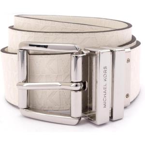 imageMichael Kors Womens 15 Inch Leather Reversible Belt Stylish Fashion Accessory for Everyday WearOptic White