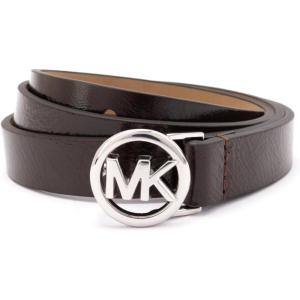 imageMichael Kors Womens 75 Inch Logo Skinny Belt Stylish Fashion Accessory for Everyday WearChocolate