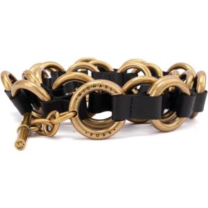 imageMichael Kors Womens Multi Ring Belt Stylish ampamp Versatile Fashion Accessory for Everyday WearBlackAntique Gold