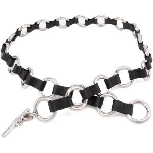 imageMichael Kors Womens Multi Ring Belt Stylish ampamp Versatile Fashion Accessory for Everyday WearBlackSilver