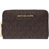 imageMichael Kors Womens Jet Set Small Zip Around Card CaseBrownAcorn