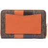 imageMichael Kors Womens Jet Set Small Zip Around Card CaseGoldTone HardwareSignature with Center StripeOrange Punch
