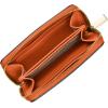 imageMichael Kors Womens Jet Set Small Zip Around Card CaseGoldtone HardwareMercer Pebble LeatherOrange Punch