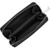 imageMichael Kors Womens Jet Set Small Zip Around Card CaseSilverTone HardwareMercer Pebble LeatherBlack