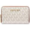 imageMichael Kors Womens Jet Set Small Zip Around Card CaseVanillaLuggage