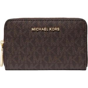 imageMichael Kors Womens Jet Set Small Zip Around Card CaseBrownAcorn