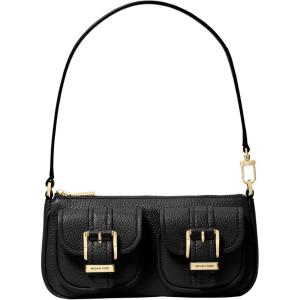 imageMichael Kors Zoe Small Convertible PouchetteGoldtone HardwareBlack