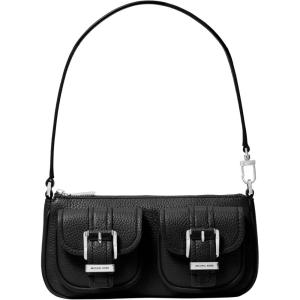 imageMichael Kors Zoe Small Convertible PouchetteSilvertone HardwareBlack