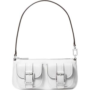 imageMichael Kors Zoe Small Convertible PouchetteSilvertone HardwareOptic White