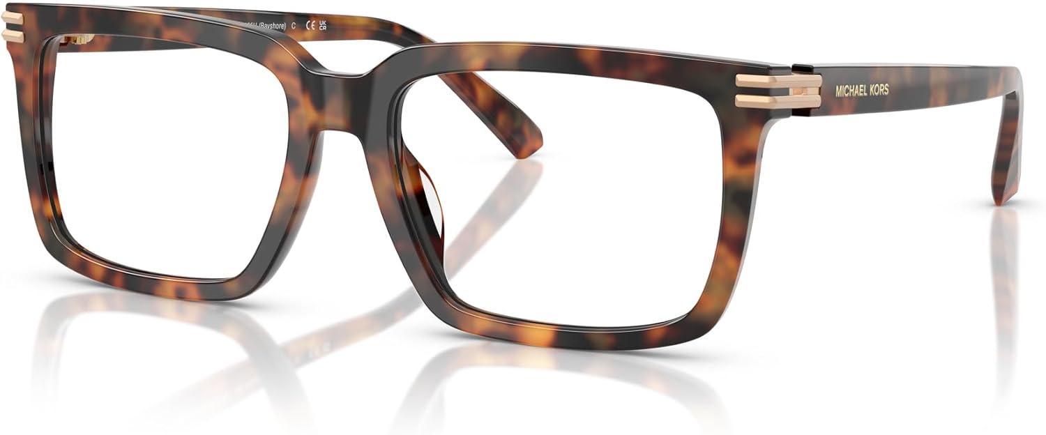 imageMichael Kors Mens Mk4155u Bayshore Universal Fit Square Prescription Eyewear FramesVintage TortoiseDemo Lens