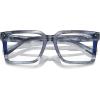 imageMichael Kors Mens Mk4121u Mosel Universal Fit Square Prescription Eyewear FramesBlue HornDemo Lens