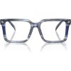 imageMichael Kors Mens Mk4121u Mosel Universal Fit Square Prescription Eyewear FramesBlue HornDemo Lens