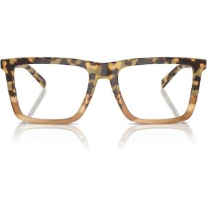 imageMichael Kors Mens Mk4124u Sorengo Universal Fit Rectangular Prescription Eyewear FramesBrown Block TortoiseDemo Lens