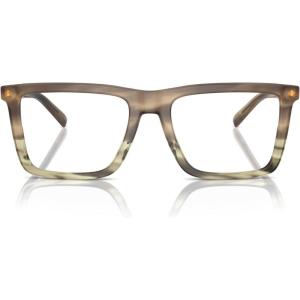 imageMichael Kors Mens Mk4124u Sorengo Universal Fit Rectangular Prescription Eyewear FramesOlive Block TortoiseDemo Lens
