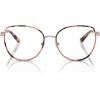 imageMichael Kors Womens Mk3066j Empire Round Prescription Eyewear FramesRose GoldPink TortoiseDemo Lens