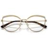 imageMichael Kors Womens MK3072 Napier Cat Eye Prescription Eyewear Frames Light GoldCrystal InsertDemo Lens 54 mm