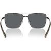 imageMichael Kors Mens Mk1154 Blue Ridge Square SunglassesShiny BlackDark Grey Solid