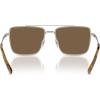 imageMichael Kors Mens Mk1154 Blue Ridge Square SunglassesShiny SilverBrown Solid