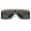 imageMichael Kors Mens Mk1169 Palisades Rectangular SunglassesBeige GoldDark Grey Solid
