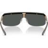 imageMichael Kors Mens Mk1169 Palisades Rectangular SunglassesBeige GoldDark Grey Solid