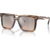 imageMichael Kors Mens Mk2217u Abruzzo Universal Fit Square SunglassesBrown HornBrown Gradient Black Mirrored