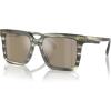 imageMichael Kors Mens Mk2217u Abruzzo Universal Fit Square SunglassesOlive HornOlive Green Mirrored