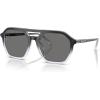 imageMichael Kors Mens Mk2251u Jackson Hole Universal Fit Aviator SunglassesBlack Clear GradientDark Grey Solid Polarized