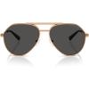 imageMichael Kors Mens Mk1168 Brentwood Aviator SunglassesBeige GoldDark Grey Solid