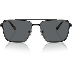 imageMichael Kors Mens Mk1154 Blue Ridge Square SunglassesShiny BlackDark Grey Solid