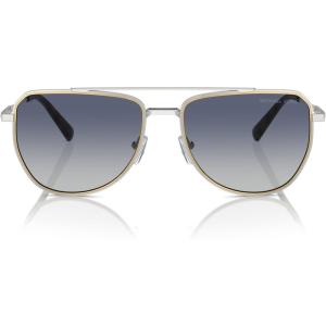 imageMichael Kors Mens Mk1155 Whistler Aviator SunglassesShiny SilverBlue Gradient