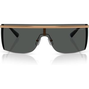 imageMichael Kors Mens Mk1169 Palisades Rectangular SunglassesBeige GoldDark Grey Solid